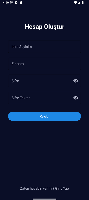 Kayıt Ekranı